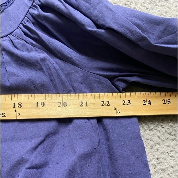 Universal Thread Womens M Balloon Sleeve Tie Front Blue Blouse NWT MRSP $24.99 - Picture 7 of 9